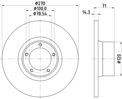 Тормозной диск HELLA PAGID 51006