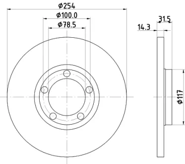 Тормозной диск HELLA PAGID 51011