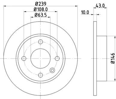 Тормозной диск HELLA PAGID 51012