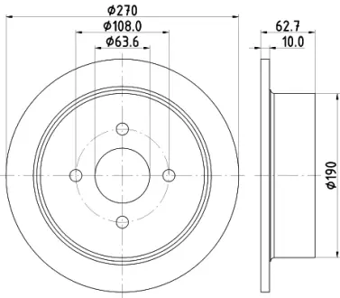 Тормозной диск HELLA PAGID 51013