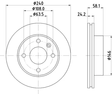 Тормозной диск HELLA PAGID 51020