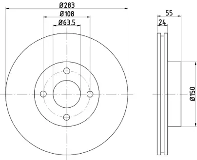 Тормозной диск HELLA PAGID 51037