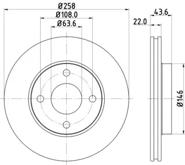 Тормозной диск HELLA PAGID 51040