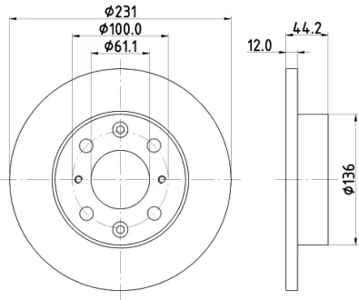Тормозной диск HELLA PAGID 51105
