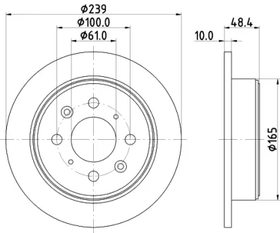 Тормозной диск HELLA PAGID 51106