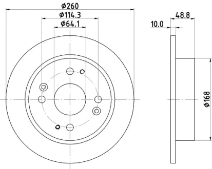 Тормозной диск HELLA PAGID 51108