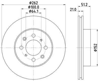 Тормозной диск HELLA PAGID 51112