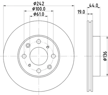 Тормозной диск HELLA PAGID 51113