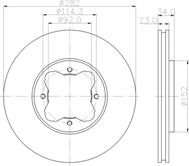 Тормозной диск HELLA PAGID 51120