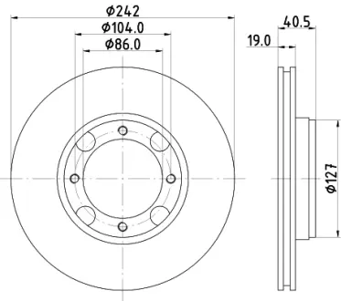 Тормозной диск HELLA PAGID 51201