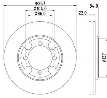 Тормозной диск HELLA PAGID 51203