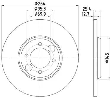 Тормозной диск HELLA PAGID 51401