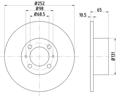 Тормозной диск HELLA PAGID 51701