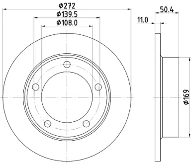 Тормозной диск HELLA PAGID 51702