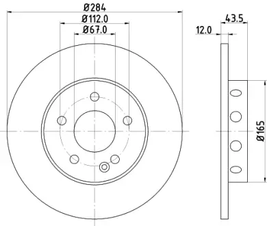 Тормозной диск HELLA PAGID 52108