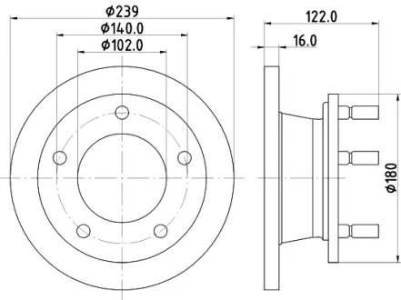 Тормозной диск HELLA PAGID 52110