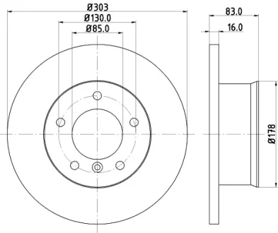 Тормозной диск HELLA PAGID 52112