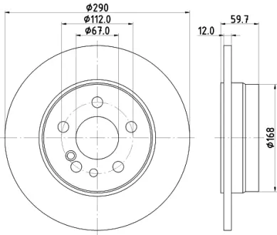 Тормозной диск HELLA PAGID 52113