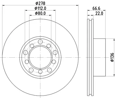 Тормозной диск HELLA PAGID 52114