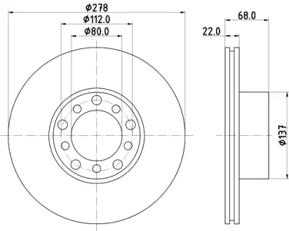 Тормозной диск HELLA PAGID 52115