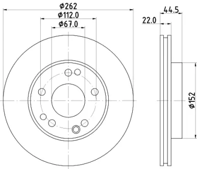 Тормозной диск HELLA PAGID 52119