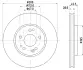Тормозной диск HELLA PAGID 52120 (фото 1)