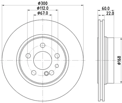 Тормозной диск HELLA PAGID 52125