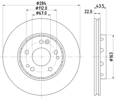 Тормозной диск HELLA PAGID 52127