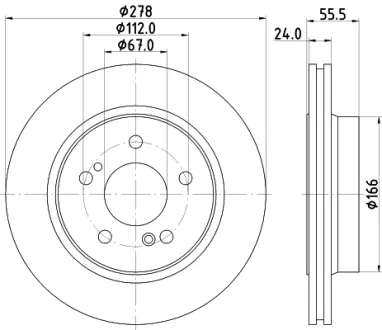 Тормозной диск HELLA PAGID 52129