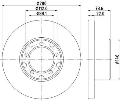 Тормозной диск HELLA PAGID 52134