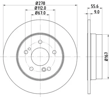 Тормозной диск HELLA PAGID 52153