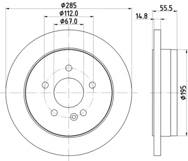 Тормозной диск HELLA PAGID 52168