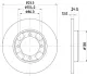 Тормозной диск HELLA PAGID 52203 (фото 1)