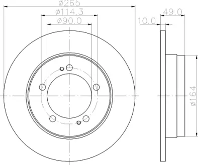 Тормозной диск HELLA PAGID 52205