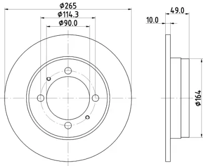 Тормозной диск HELLA PAGID 52206