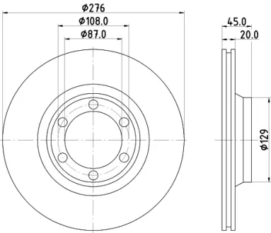 Тормозной диск HELLA PAGID 52210