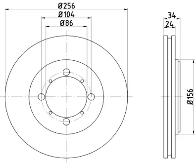 Тормозной диск HELLA PAGID 52216