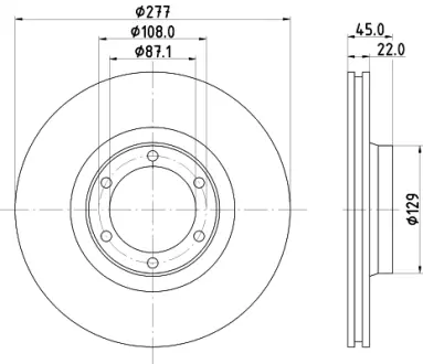 Тормозной диск HELLA PAGID 52219