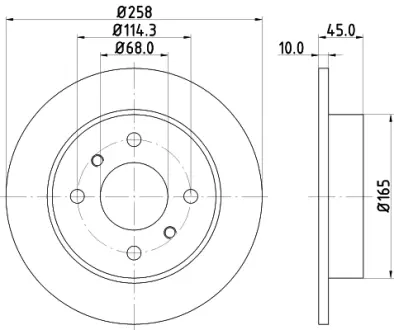 Тормозной диск HELLA PAGID 52311