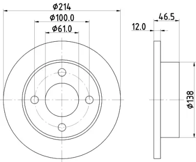 Тормозной диск HELLA PAGID 52314