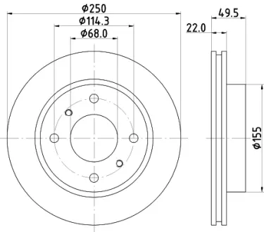 Тормозной диск HELLA PAGID 52320