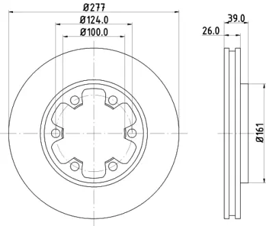 Тормозной диск HELLA PAGID 52321