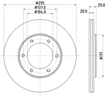Тормозной диск HELLA PAGID 52322