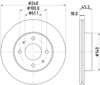 Тормозной диск HELLA PAGID 52325