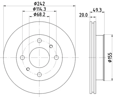 Тормозной диск HELLA PAGID 52328