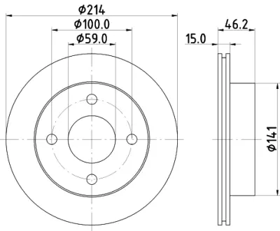 Тормозной диск HELLA PAGID 52333