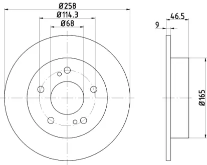 Тормозной диск HELLA PAGID 52338