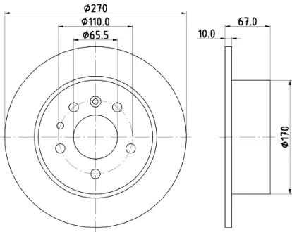Тормозной диск HELLA PAGID 52406