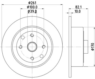 Тормозной диск HELLA PAGID 52407