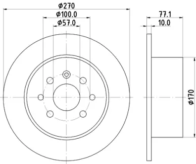 Тормозной диск HELLA PAGID 52409